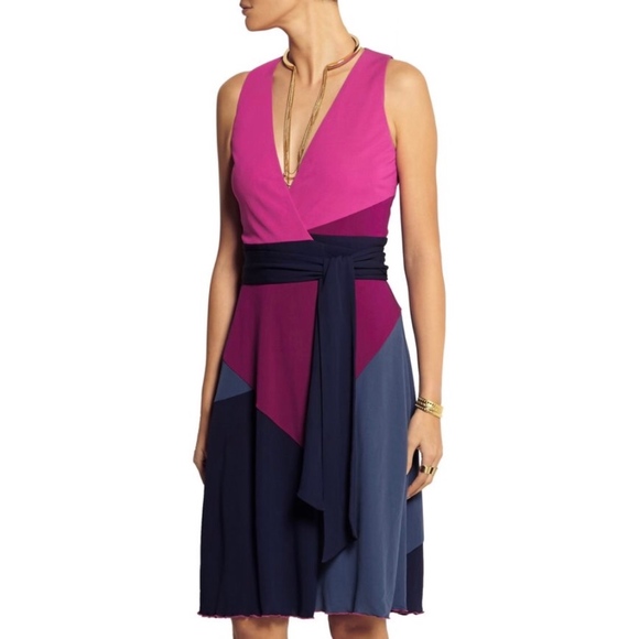 Diane von Furstenberg Dresses & Skirts - DVF Sandy Colorblock Wrap Dress